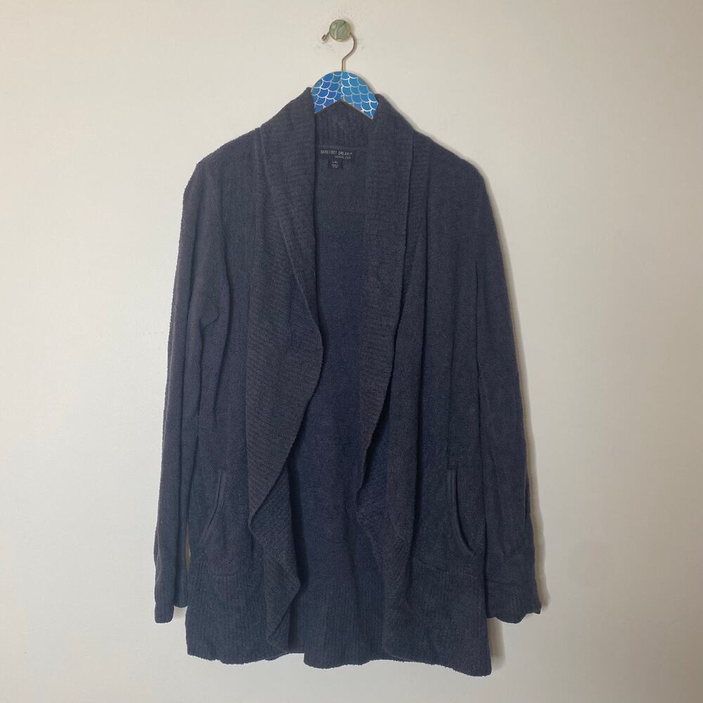 BAREFOOT DREAMS CozyChic Lite Circle Cardigan Smokey Blue L/XL - Picture 8 of 8